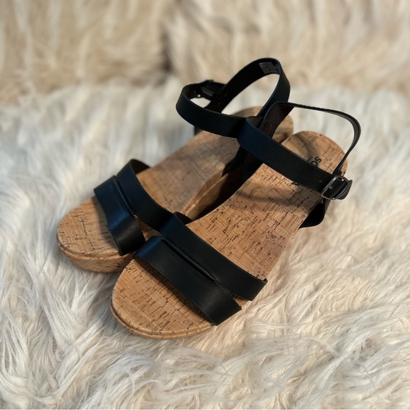 Sonoma Lola Black Wedge Sandals, Women’s 8.5 - Picture 8 of 10